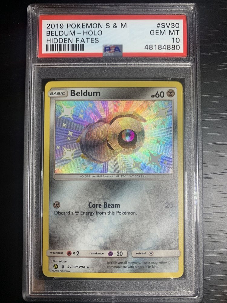 2019 Pokémon Beldum-Holo Hidden Fates #SV30/SV94 SLAB
