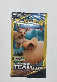 Pokemon Sun and Moon Team Up 3 Card Mini Booster Pack Factory Sealed