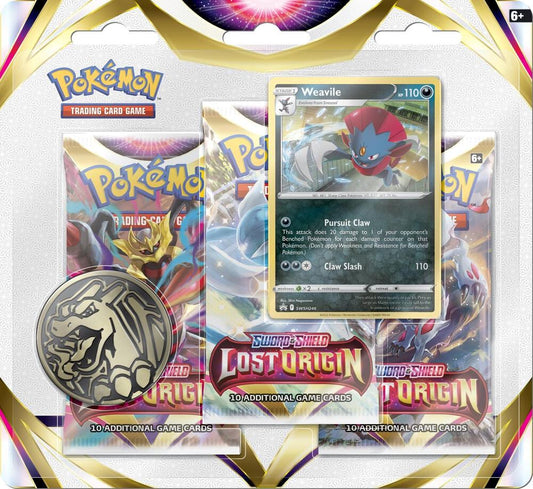 Lost Origin 3 Pack Blister [Weavile] - SWSH11: Lost Origin (SWSH11)