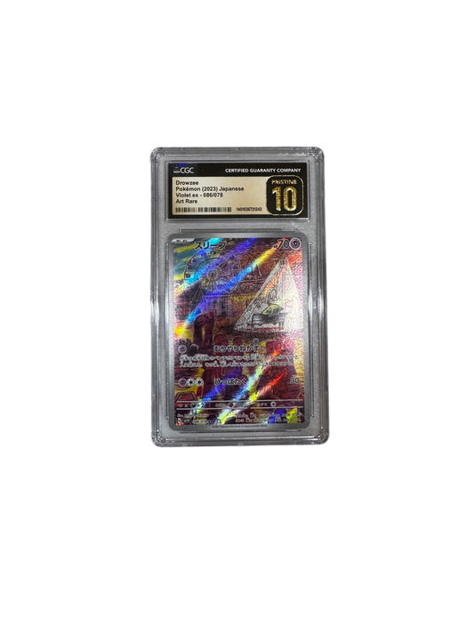 Drowzee Pokémon (2023) Japanese Violet ex - 086/078 Art Rare SLAB