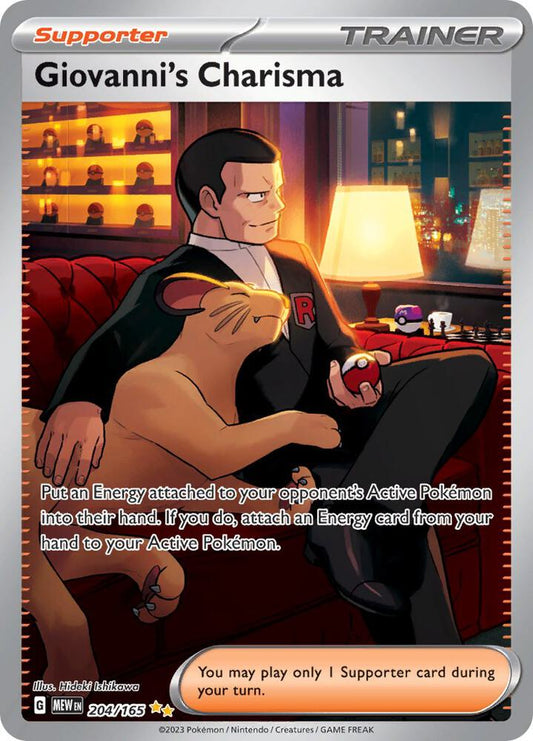 Giovanni's Charisma - 204/165 - SV: Scarlet & Violet 151 (MEW)