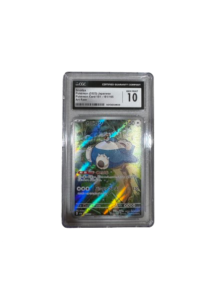 CGC 10 GEM MINT Snorlax 181/165 HOLO RARE Japanese 151 Pokemon Card SLAB