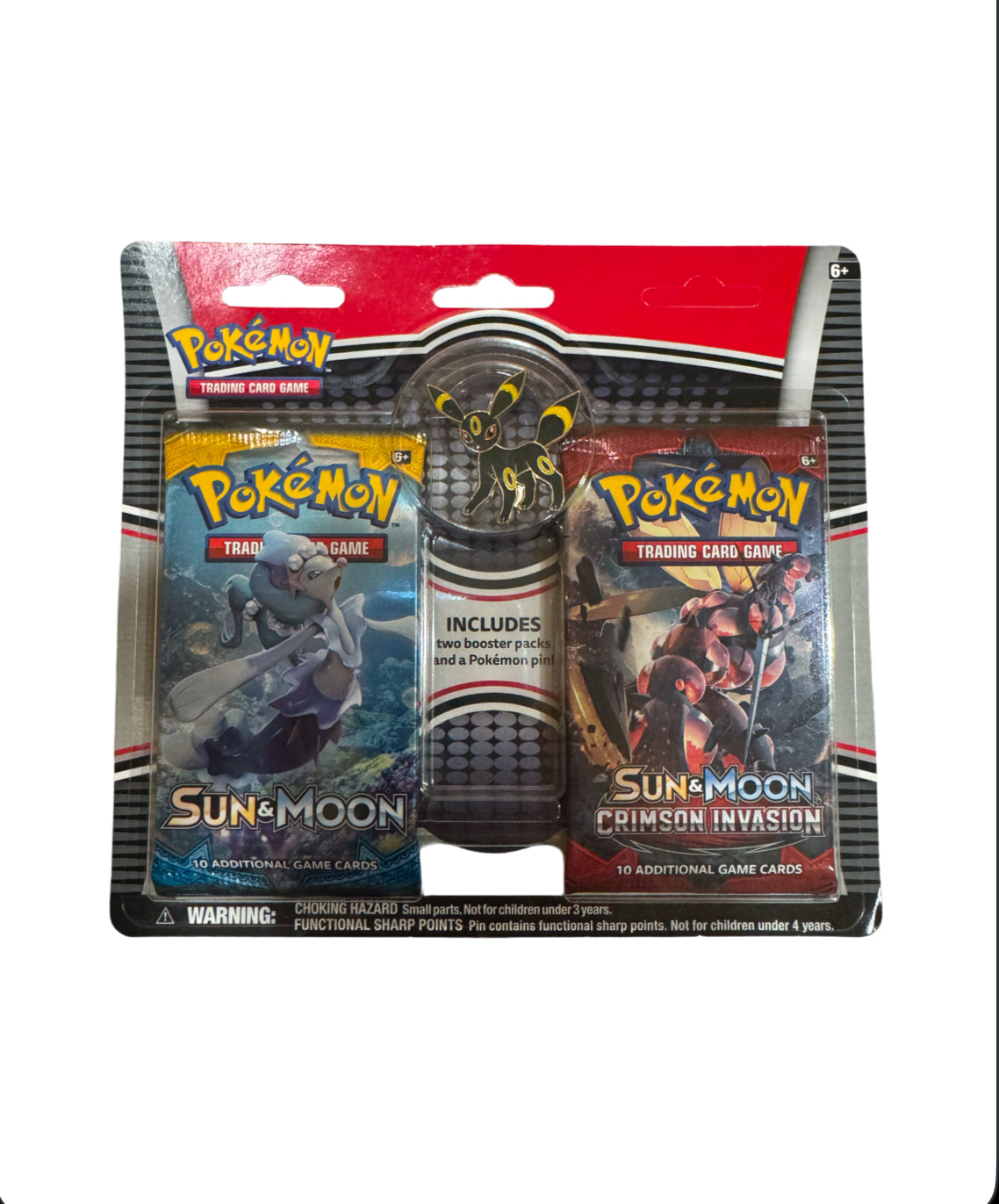 Sun & Moon & Crimson Invasion Blister Pack W/ Umbreon Pin (Pokemon)