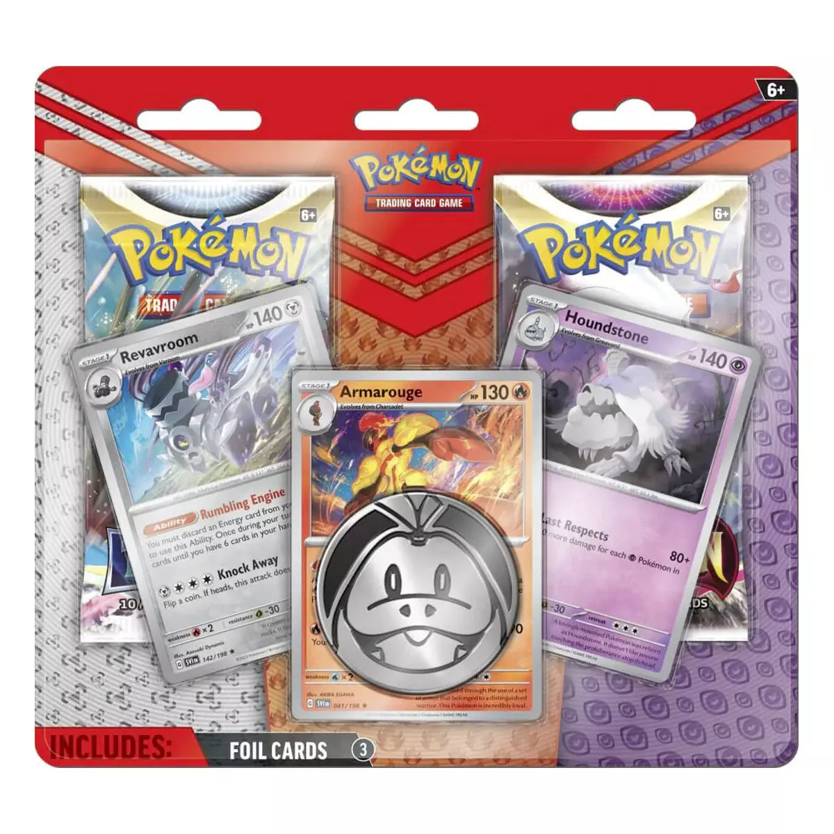 Pokemon TCG Enhanced 2 Pack Blister 2023 Armarouge, Revavroom, & Houndstone