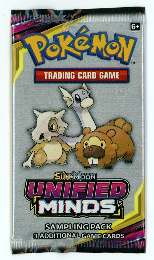 Pokemon Card - Unified Minds - Sampling Pack - 3 Cards - Factory Sealed