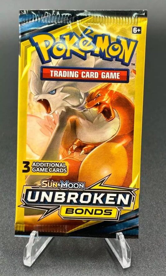 Pokemon Sun & Moon Unbroken Bonds 3 Card Booster Pack New Factory Sealed -1 Pack